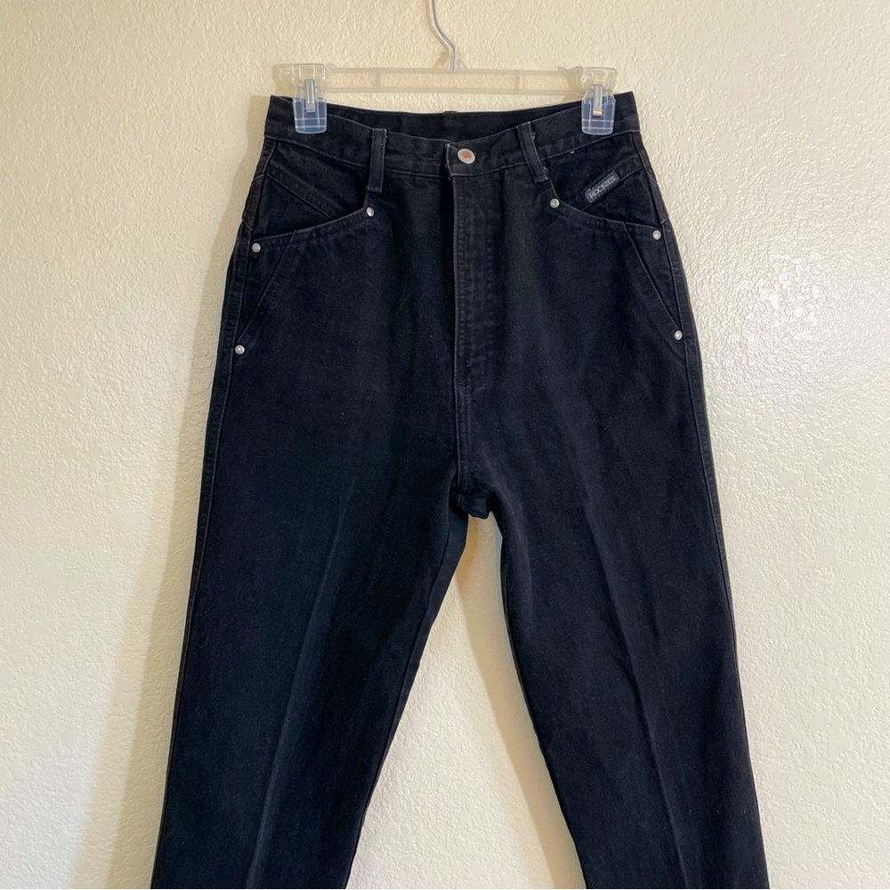 Vintage Rockie Mountain Jeans 9/10 Women’s 26x36 Black Made In USA RN17902